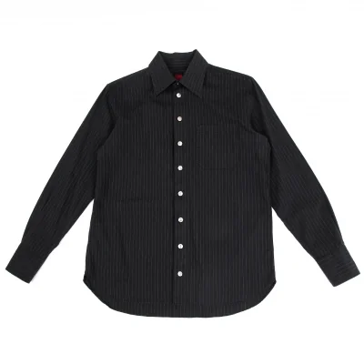Jean-Paul GAULTIER Cotton Rayon Striped Long Sleeve Shirt