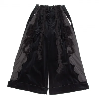 COMME des GARCONS Frill Switching Velor Wide Pants