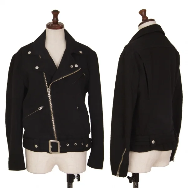 JUNYA WATANABE Fulling Wool Motorcycle Jacket Black S K-129931_001