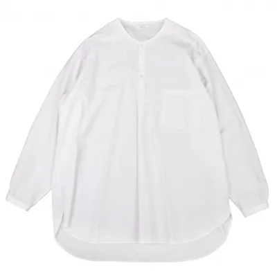 Y's for men No Collar Poll Over Long Sleeve Shirt