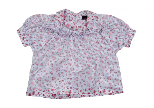 tricot COMME des GARCONS Cotton Floral Design Short Sleeve Shirt K-129993_002