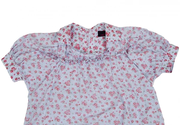tricot COMME des GARCONS Cotton Floral Design Short Sleeve Shirt K-129993_003