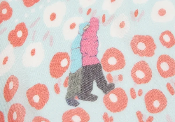 TSUMORI CHISATO Rayon Multicolor Print Stole K-129995_009