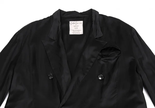 Yohji Yamamoto POUR HOMME Cupra Double Breasted Coat K-130012_002