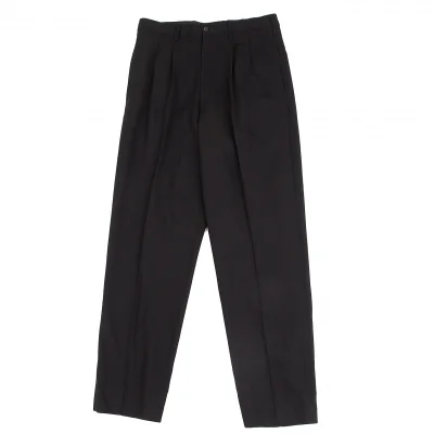 Yohji Yamamoto POUR HOMME Wool Gabardine Two Tuck Pants