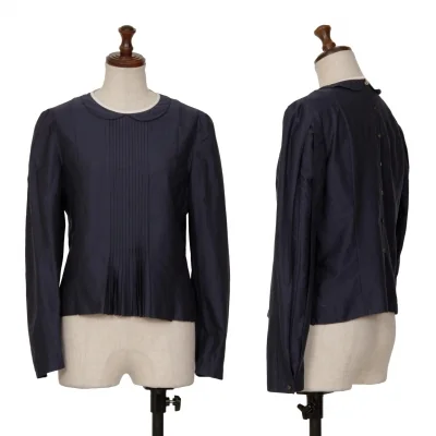 mina perhonen Pleated Cotton Silk Blouse