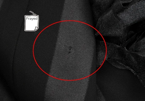 コムデギャルソンCOMME des GARCONS HaPPy RIBBON バックフリル装飾ストライプジャケット 黒S K-130203_014