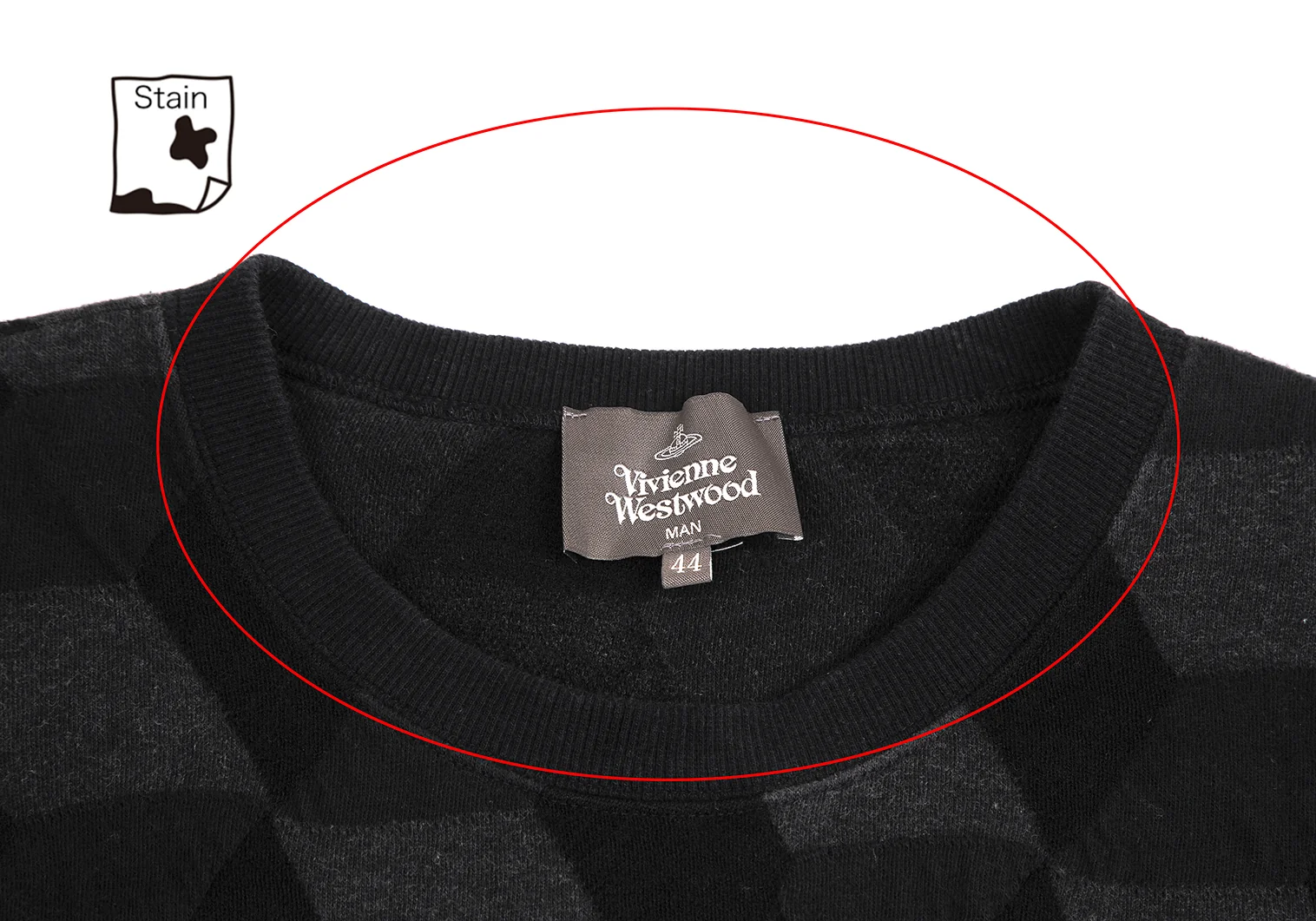 Vivienne Westwood MAN Geometric Jacquard Knit Sweater Black,Grey