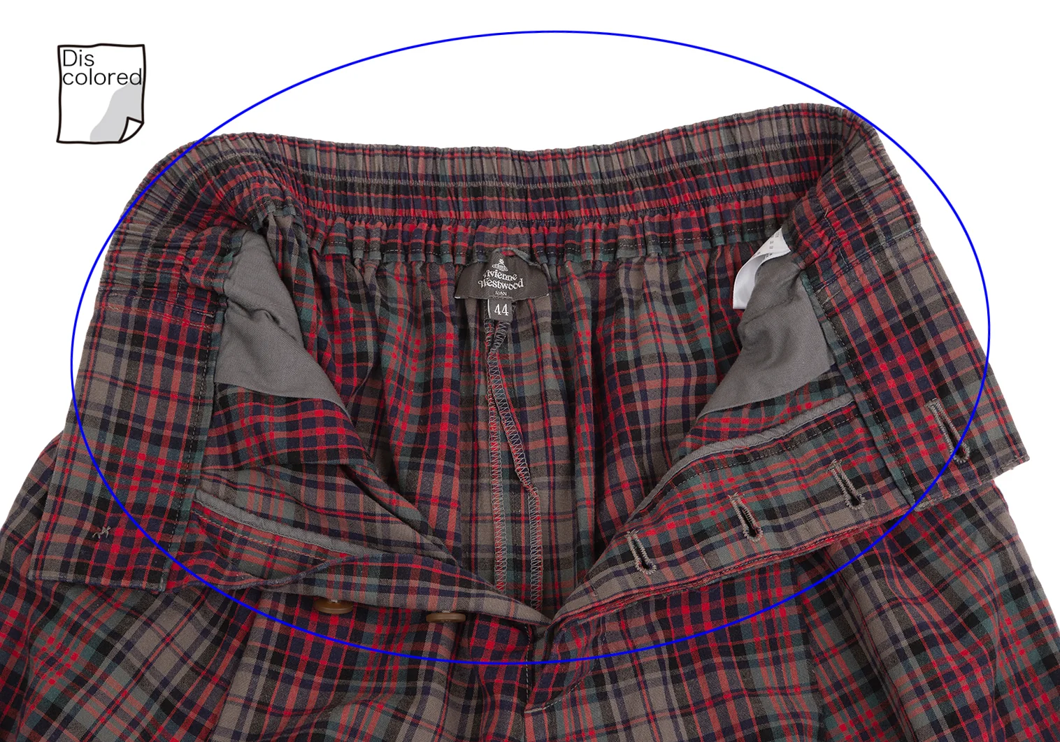 Vivienne Westwood チェックパンツ サイズ00 ヴィヴィアンウエストウッドマンVivienne Westwood MAN コットン