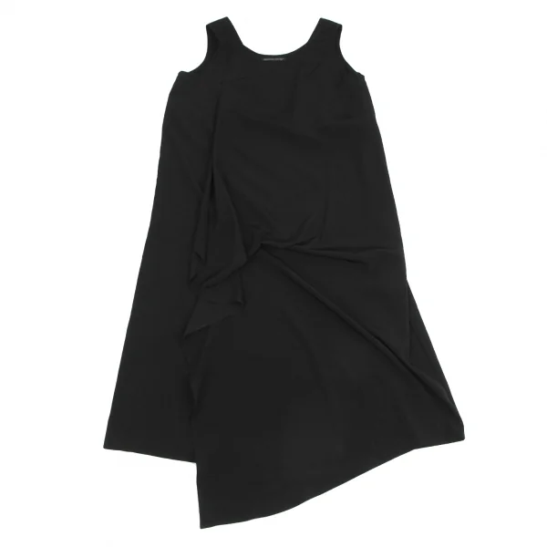 Yohji Yamamoto FEMME Triacetate Poly Asymmetry Sleeveless Dress K-130261_002