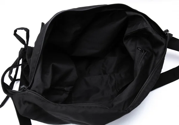 ワイズY's シャーリングフラップウールナイロンメッセンジャーバッグ 黒 K-130265_010