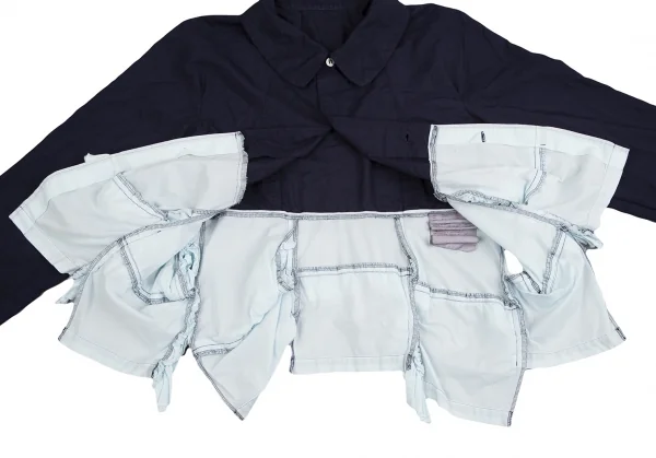 COMME des GARCONS Frill Switching Dyed Long Sleeve Blouse K-130269_015