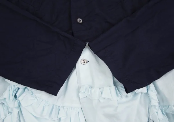 COMME des GARCONS Frill Switching Dyed Long Sleeve Blouse K-130269_008