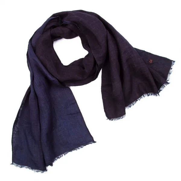 45R Indigo Dyeing Stole Navy  K-130328_001