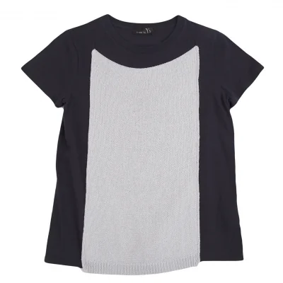 RISMAT by Y's Cotton Knit Patchwork T-shirt