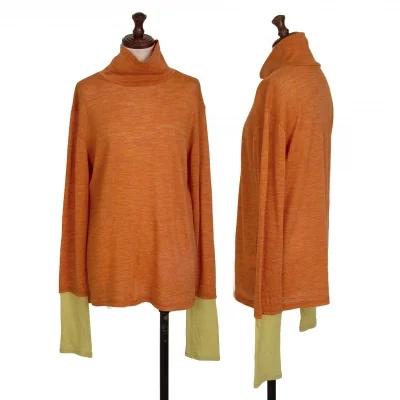 Y's Wool Docking Sleeve Turtleneck T Shirt