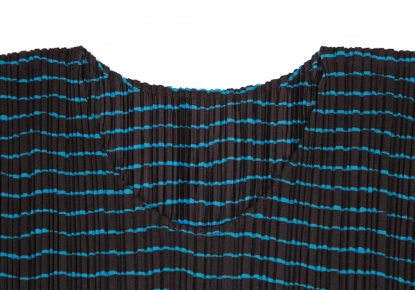 PLEATS PLEASE Striped Short Sleeve T Shirt K-130407_003