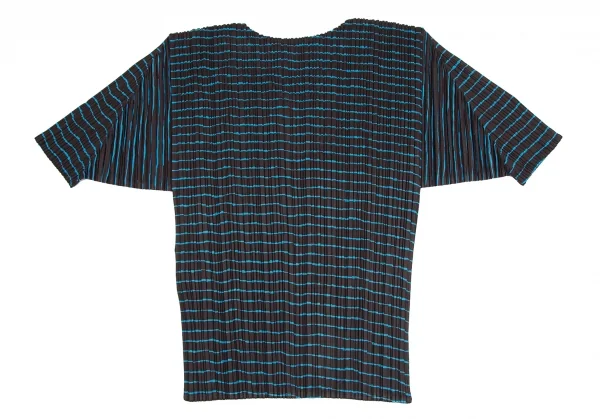 PLEATS PLEASE Striped Short Sleeve T Shirt K-130407_007