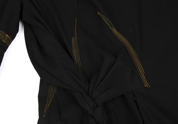 Yohji Yamamoto FEMME Braid Decoration Cotton Dress K-130422_010