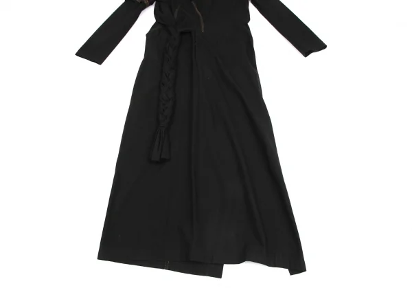 Yohji Yamamoto FEMME Braid Decoration Cotton Dress K-130422_009