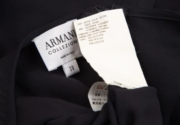 アルマーニ コレッツォーニ ARMANI COLLEZIONI スパンコールシルクノースリーブワンピース 黒38 K-130448_017