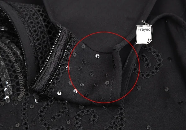 アルマーニ コレッツォーニ ARMANI COLLEZIONI スパンコールシルクノースリーブワンピース 黒38 K-130448_008