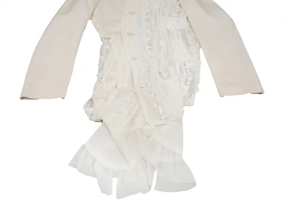 COMME des GARCONS See-Through Ribbon Tape Asymmetry Jacket K-130459_011