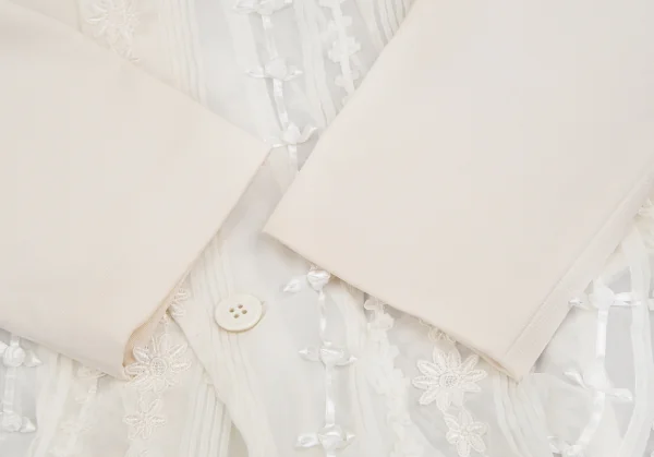 COMME des GARCONS See-Through Ribbon Tape Asymmetry Jacket K-130459_009