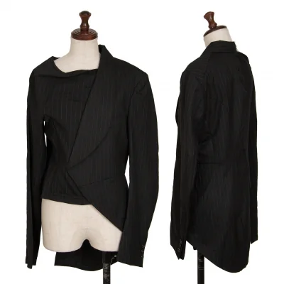 COMME des GARCONS Striped Asymmetry Pullover Jacket
