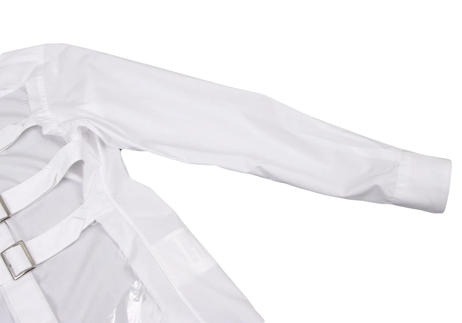 COMME des GARCONS Cutting Belted Long Sleeve Shirt White S