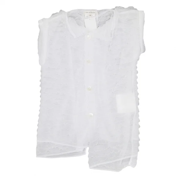 COMME des GARCONS  Lame Nylon Chiffon Sleeveless Blouse K-130465_002