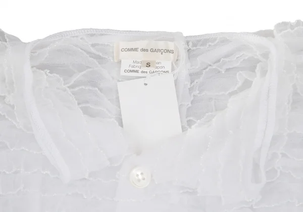 COMME des GARCONS  Lame Nylon Chiffon Sleeveless Blouse K-130465_003