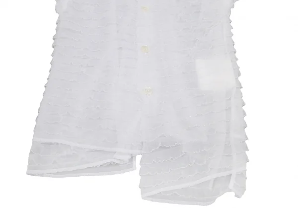 COMME des GARCONS  Lame Nylon Chiffon Sleeveless Blouse K-130465_006