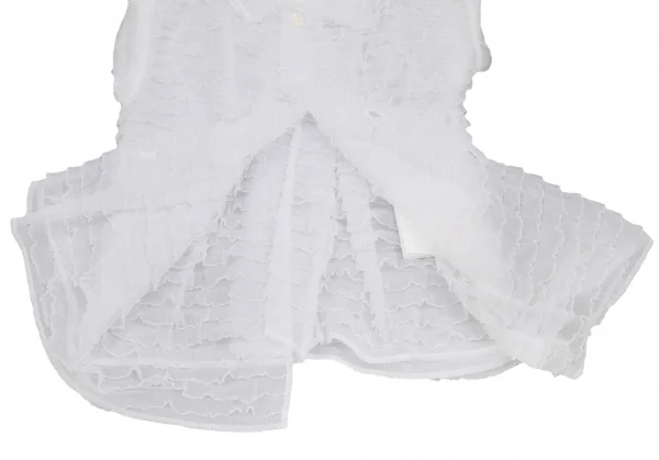 COMME des GARCONS  Lame Nylon Chiffon Sleeveless Blouse K-130465_007