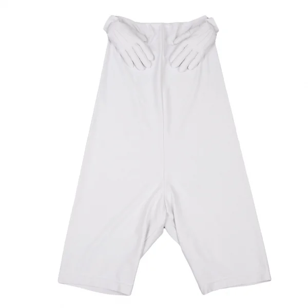 コムデギャルソンCOMME des GARCONS ハンドデザインストレッチサルエルパンツ 白S K-130469_001