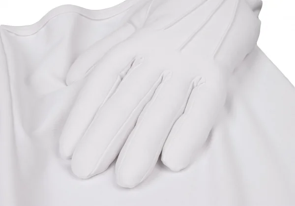 コムデギャルソンCOMME des GARCONS ハンドデザインストレッチサルエルパンツ 白S K-130469_003