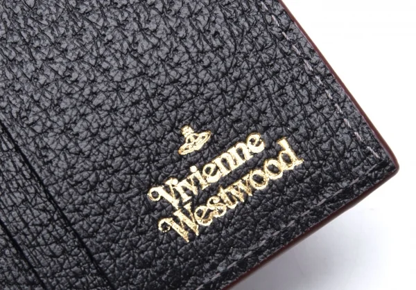 ヴィヴィアンウエストウッドVivienne Westwood EXECUTIVE オーブレザー二つ折り財布 黒 K-130483_012