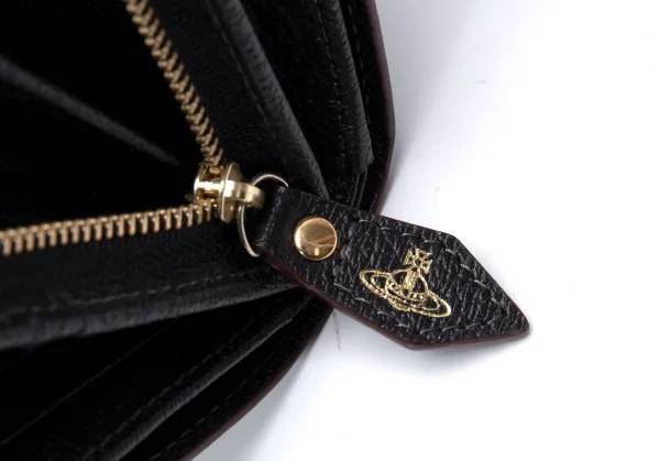 ヴィヴィアンウエストウッドVivienne Westwood EXECUTIVE オーブレザー二つ折り財布 黒 K-130483_008