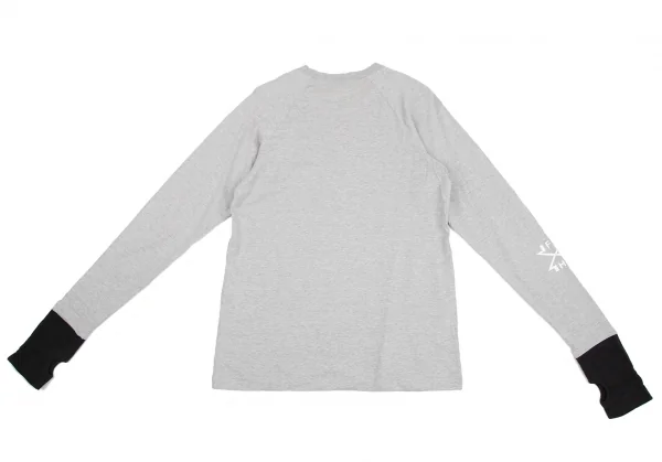 ファイナルホームFINAL HOME コットンホールスリーブ切替ロゴカットソー グレー3 K-130487_012