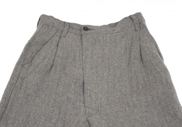 カバンドズッカCABANE de ZUCCA リネンウールヘリンボーンワイドパンツ グレーM K-130490_002
