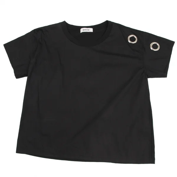 zucca Cotton Eyelet T Shirt Black M K-130494_001
