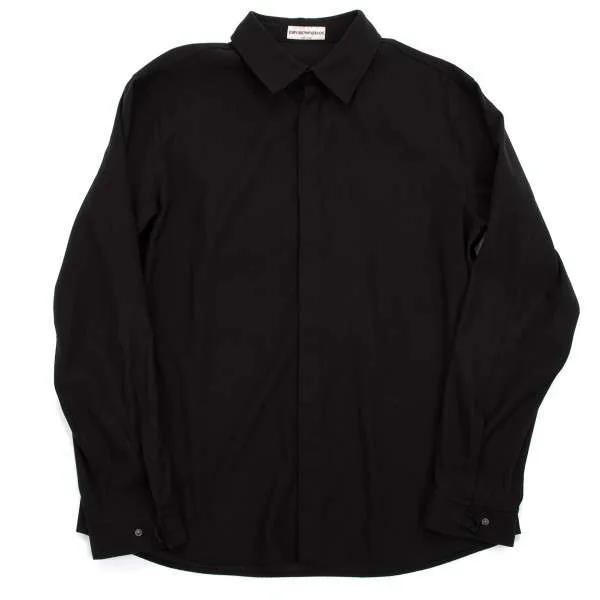 EMPORIO ARMANI brushed dot button shirt Black 54 P-2051_001