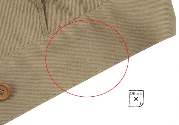 イッセイミヤケISSEY MIYAKE ノーカラーラグランスリーブジャケット ベージュM位 K-130560_011