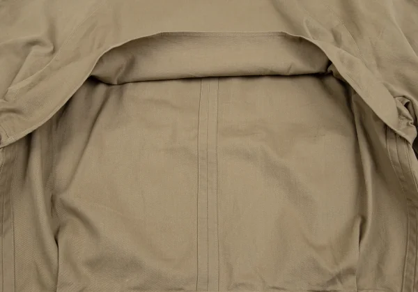 イッセイミヤケISSEY MIYAKE ノーカラーラグランスリーブジャケット ベージュM位 K-130560_018