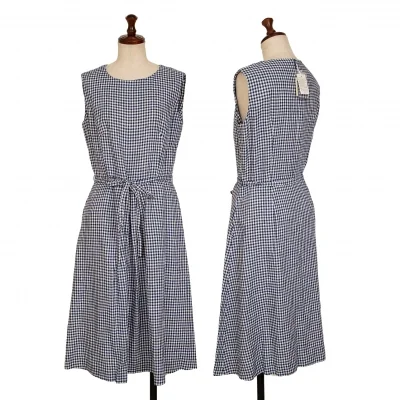 Mademoiselle NON NON Check Linen Sleeveless Dress