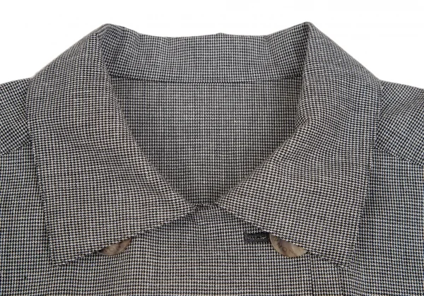 Mademoiselle NON NON Cotton Linen Houndstooth Coat K-130666_004