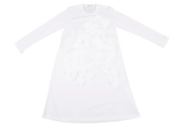 COMME des GARCONS Poly Front Frill Decoration Long T Shirt K-130671_002