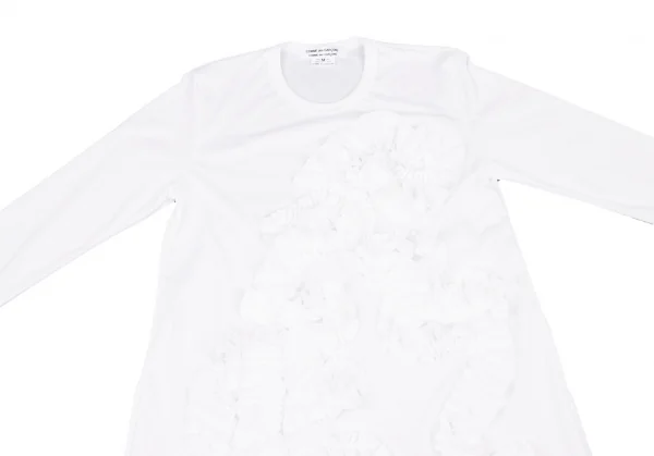 COMME des GARCONS Poly Front Frill Decoration Long T Shirt K-130671_003