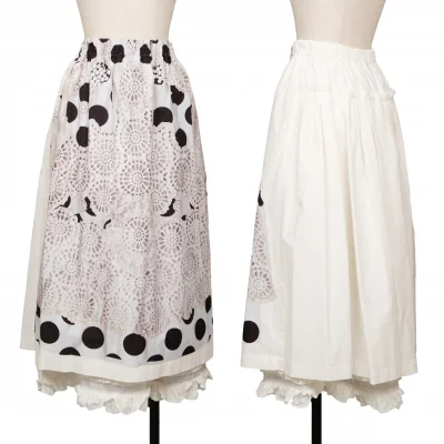 COMME des GARCONS COMME des GARCONS Lace Printed Skirt