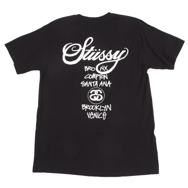 STUSSY×FREDPERRY 黒ポロ M ワールドツアー STUSSY×FREDPERRY 黒ポロ M ワールドツアー